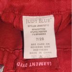 Judy Blue  Garment Dyed Red Drawstring Skinny Jeans Size 7/28 Photo 7