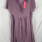 SheIn NWT Curve Purple Lace Detail Maxi Bridesmaid Dress Size 4XL Photo 0