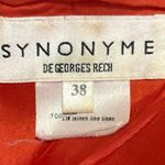 Synonyme Orange 100% Linen Slit Notch Lapel Three Button Blazer Coat Jacket Sz 8 Photo 3