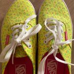Vans  Neon Yellow Pink Ditsy Floral Sneakers Women 7 Boho Cottagecore Photo 4