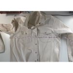 Old Navy Womens Ecru Western Style Button Down Shirt Size S Cotton Western Rodeo Photo 8