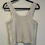 Jessica Simpson Beige crocheted sweater tank top size small Photo 5