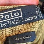 Ralph Lauren Linen Gold V-Neck Sweater Photo 2