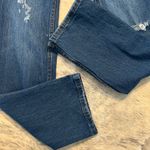 Cleo+Wolf Women’s Blue Jeans 25/32 Straight Leg High Rise Distressed Medium Wash Photo 4