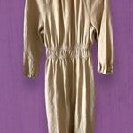 Universal Threads Women's Tie-Front Puff 3/4 Sleeve Midi Dress - Universal Thread size XS Tan Photo 3