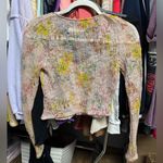 We The Free Free People Angelina Floral Long Sleeve Top in Light Combo Retail $78 Photo 4
