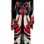 Ashley Stewart Romper Maxi Kimono Style Dress Printed Black Photo 0