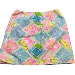 lilly pulitzer skirt ladies mini floral vintage Diamond Lobster Pink Size 10 Photo 2