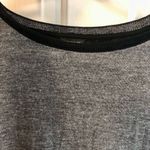 Ann Taylor  Women's Gray Long Sleeve Knit Crochet Back with Black Lining Top Size Photo 2