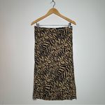Good American Sand Zebra Animal Print Bias Midi Skirt Size Medium Photo 2