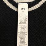 Alo Yoga Tennis Club Sweater Knit Dress Black/Ivory M Photo 3