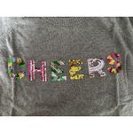 Torrid New Pullover Crew Raglan Sparkle Cheers Lightweight Sweater Gray Size 2 Photo 3