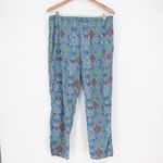 SUNSETS Bohemian Tile Print Wide Leg Lounge Pants Size L Blue Size L Photo 1
