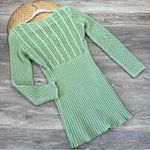 ZARA  green chenille open knit mini dress women’s size S‎ Y2K retro Photo 2