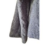 J.Jill Embroidered Floral velvet quilted Blue Blazer Jacket, Women's Size L Size L Photo 3