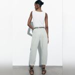 ZARA NWT HIGH-WAISTED BELTED BAGGY PAPERBAG Z1975 JEANS Size 2 (fit like a 4-6)) Photo 4