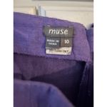 Muse Womens Purple Linen Blend Cropped Pants Size 10 Casual Photo 5