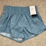 Nike Women’s One Dri-Fit Mid-Rise 3” Brief Lined Blue SpaceDye Shorts Sz S NWT Photo 0