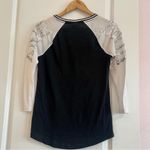 PINK - Victoria's Secret  Silver Sequin Baseball Tee Shirt Top Size Extra Small Photo 5