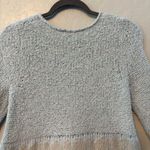 Anthropologie  Knitted & Knotted blue and gray wool blend and lace sweater small Photo 13