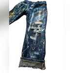 Lee Thrashed Bleach 90s Vintage Jeans 27β High Waisted Bootcut Dark Wash Denim Photo 2