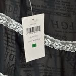 Oscar de la Renta NWT  Pink Label Black Lace Trim Babydoll Tank Top Size L Photo 7