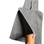 Anthropologie  Gray Knit Quarter-Zip Collar Sleeveless Photo 2