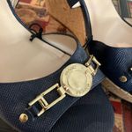 Marc Fisher Dark Blue Wedge Sandals NWOT Photo 1