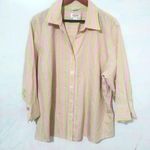 Talbots  22W Pastel Pink Green Striped Top Plus Photo 0
