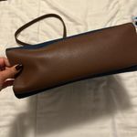 Liz Claiborne Navy Denim and Brown Crossbody Bag Photo 3