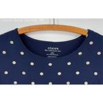 Chico's  Blue Women's Petite Karina Foiled Dot‎ Long-Sleeve Tee - Size 0 Photo 4