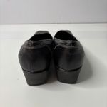 Sesto Meucci Dark Brown Pebbled Leather Square Toe Heels 90s Italy Shoes Chic 6 Photo 3