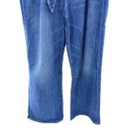 7 For All Mankind NWT Cropped Wide Leg Paperbag Waist Jeans Belted Denim Size 32 Photo 2
