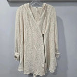 Free People Free People Sweater Women Small White Cardigan Lace Crochet Jacket Hoodie Photo 1