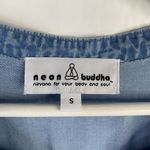 Neon Buddha Size S Shirt Dress Chambray 100% Tencel Long Sleeve V Photo 1