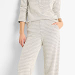 Nic+Zoe  Cream Subtle Swirl Knit Lenox Wide Leg Pants Size Small‎ Photo 0