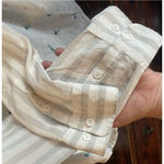 Equipment  Reese Archive Provence Floral Striped Shirt Silk Size Medium Photo 3