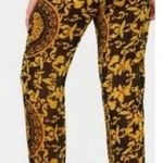 Pretty Little Thing  Women's Pants Straight Leg Sheer Size 8 Black Yellow Photo 1