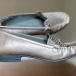 Mootsies Tootsies Metallic Leather Loafers Quiet Luxury Classic Woven Yacht Luxe Photo 4