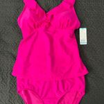 DKNY ruffle tankini Two Piece Swimsuit Bathing Suit Photo 4