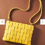 Anthropologie  Yellow Woven Bag Photo 0