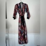 Vintage Floral Satin Kimono Robe Pink Size undefined Photo 1