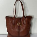 Frye Leather Ring Cognac Tote Shopper Bag Photo 0