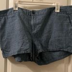 Merona  Casual Medium Wash Chino Mini Shorts Pockets Blue Women's Size 18 Photo 0