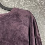 J.Jill Pure Jill Women's Purple Velour Oversized Crop Sweatshirt - Size Medium Photo 1