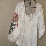 Free People tunic In Bloom shirt Spring Summer White Pullover Top Blouse small Photo 5