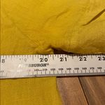 Terzo Millennio Italian Linen Top S/S Crochet Inserts Mustard Yellow LARGE Gold Photo 3