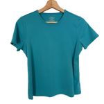 L.L.Bean aqua short sleeved shirt women's size small petite supima cotton summer Photo 0