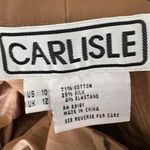 Carlisle Women's Tan Silk Blend Chino Bermuda Shorts Size 10 Casual Summer Brown Photo 4