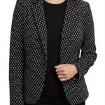 Ann Taylor  Black and White Geometric Blazer size 8 Photo 0
